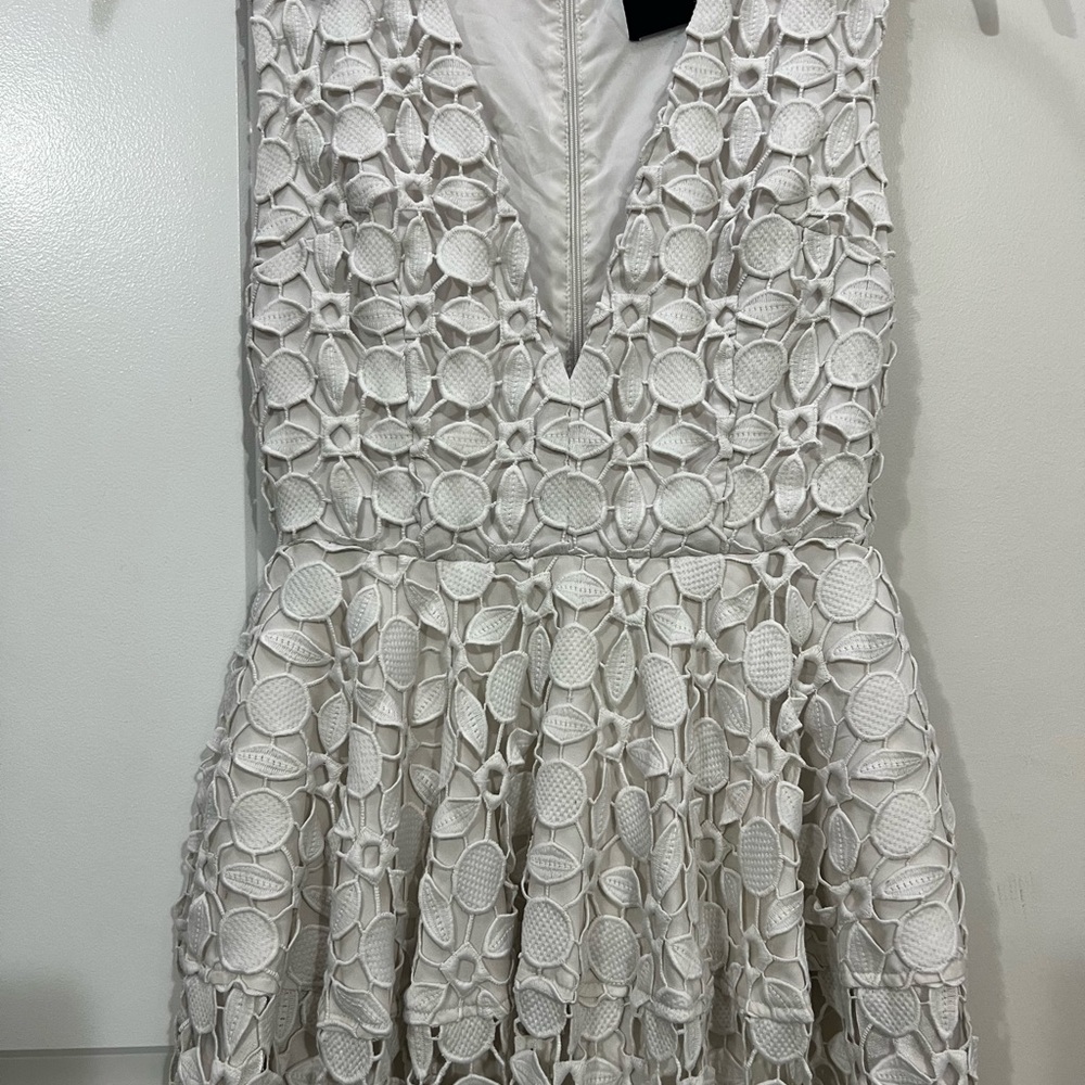 Nicholas White Tiered Lace Dress Size 2 US $695 - Picture 8 of 9